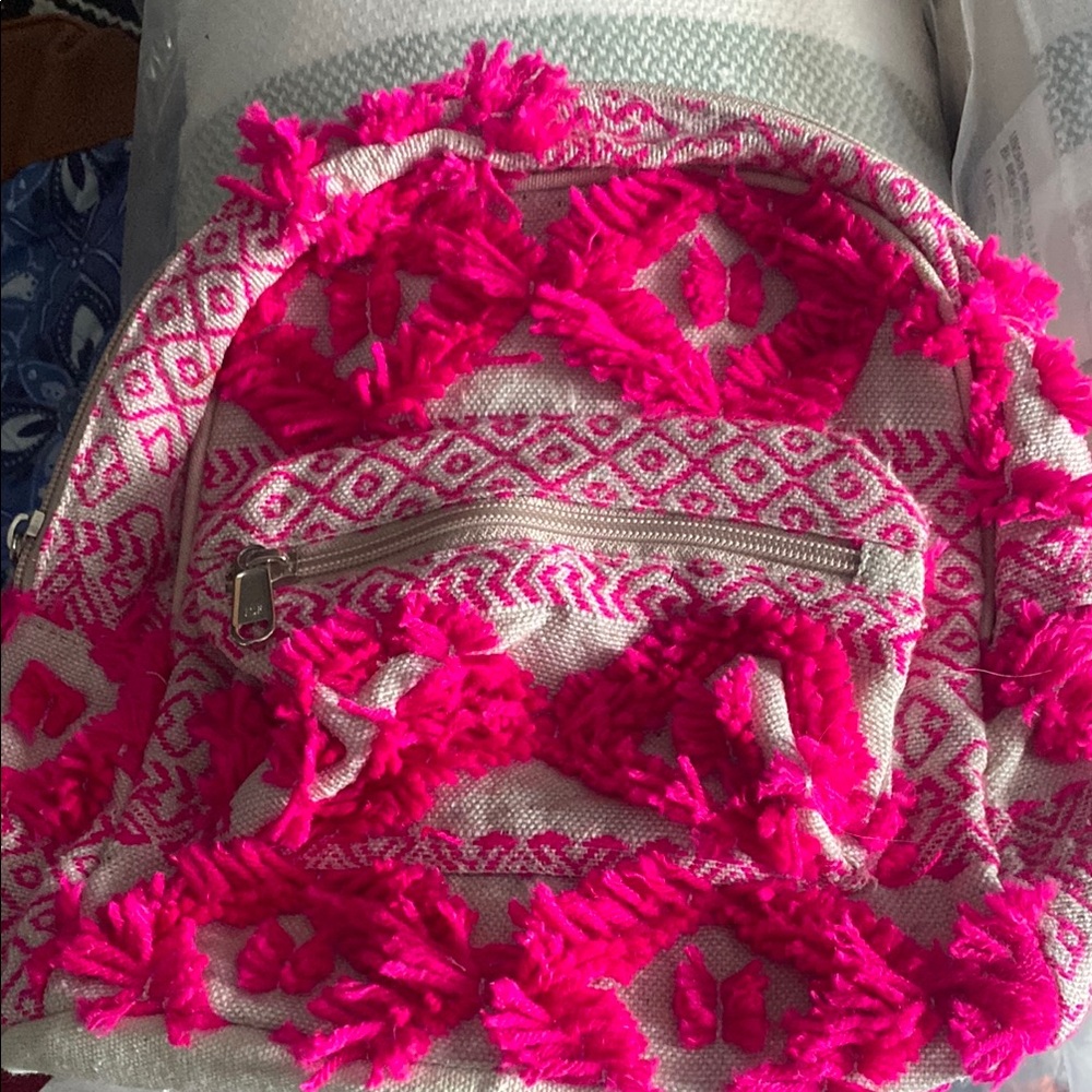 Pink Patterned Women's Backpack